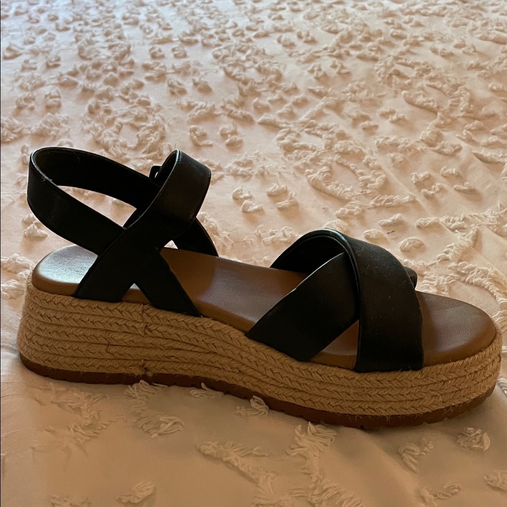 Susina Black Espadrille Sandals